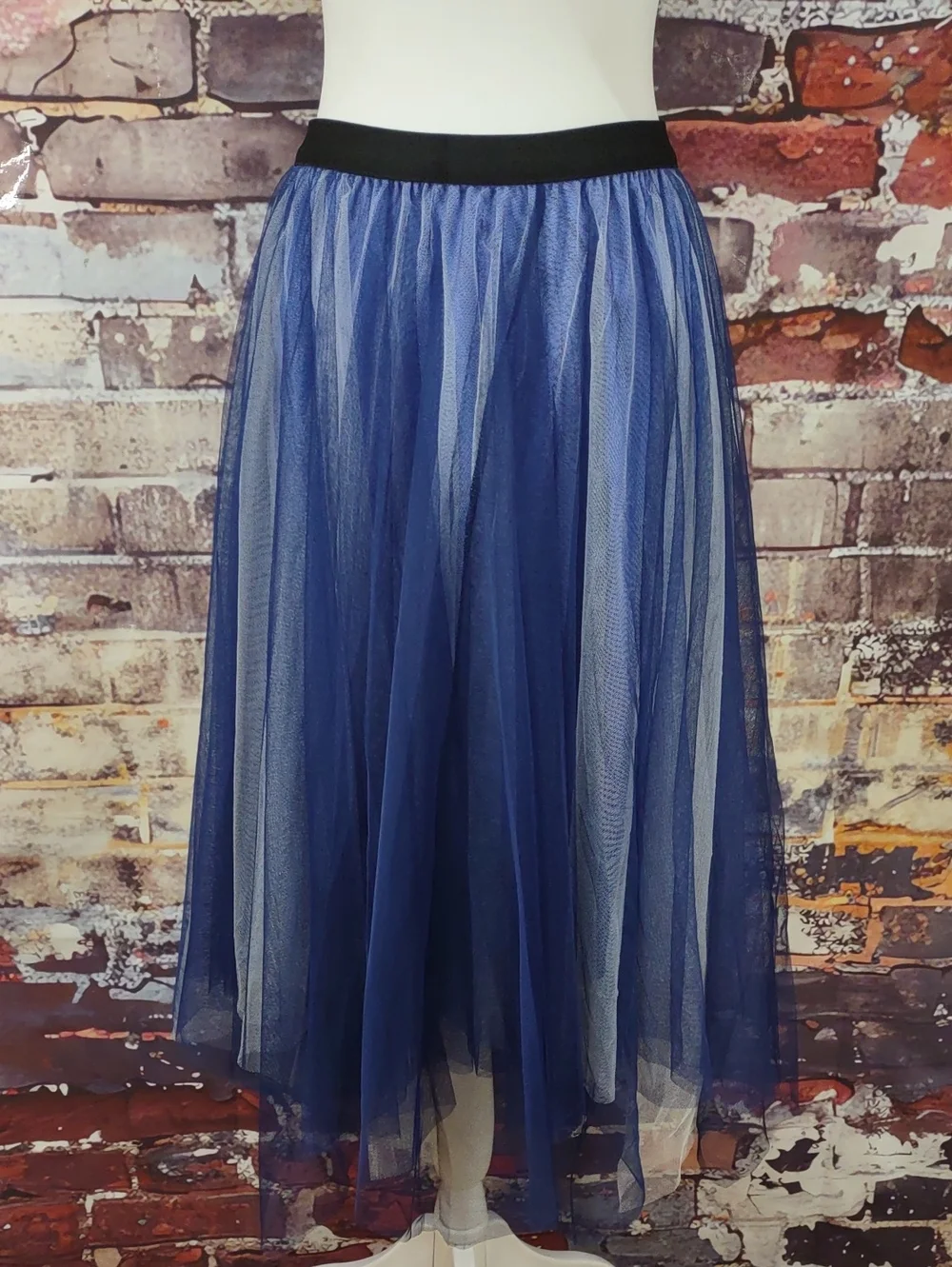Layered Tulle Midi Skirt
